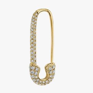 Anita Ko safety pin earring yellow gold with diamonds